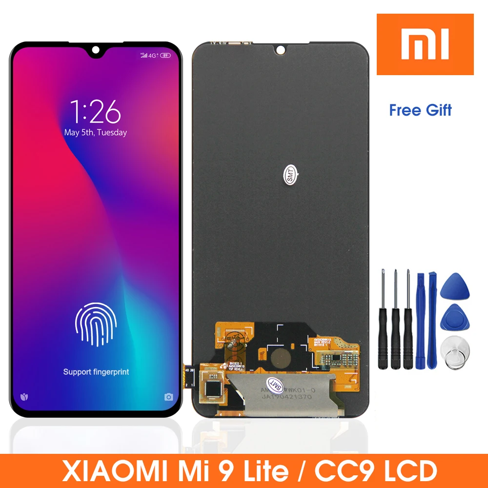 

ЖК-дисплей 6,39 дюйма CC9 с рамкой, для Xiaomi Mi 9 lite M1904F3BG, сенсорный экран с дигитайзером в сборе, Запасная часть