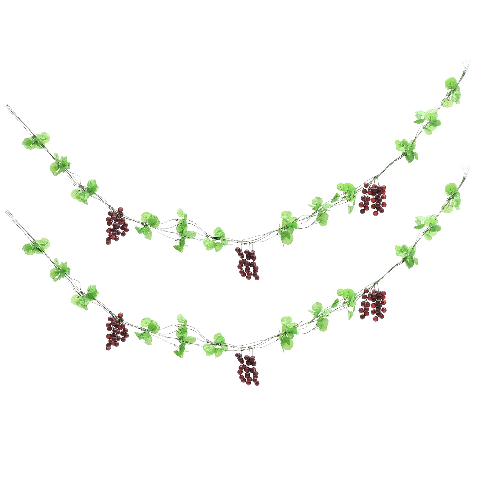 

Grape Vines Artificial Fake Garland Vine Grapes Hanging Faux Decor Leaves Wall Decoration Lifelike Fruitwedding Bunches