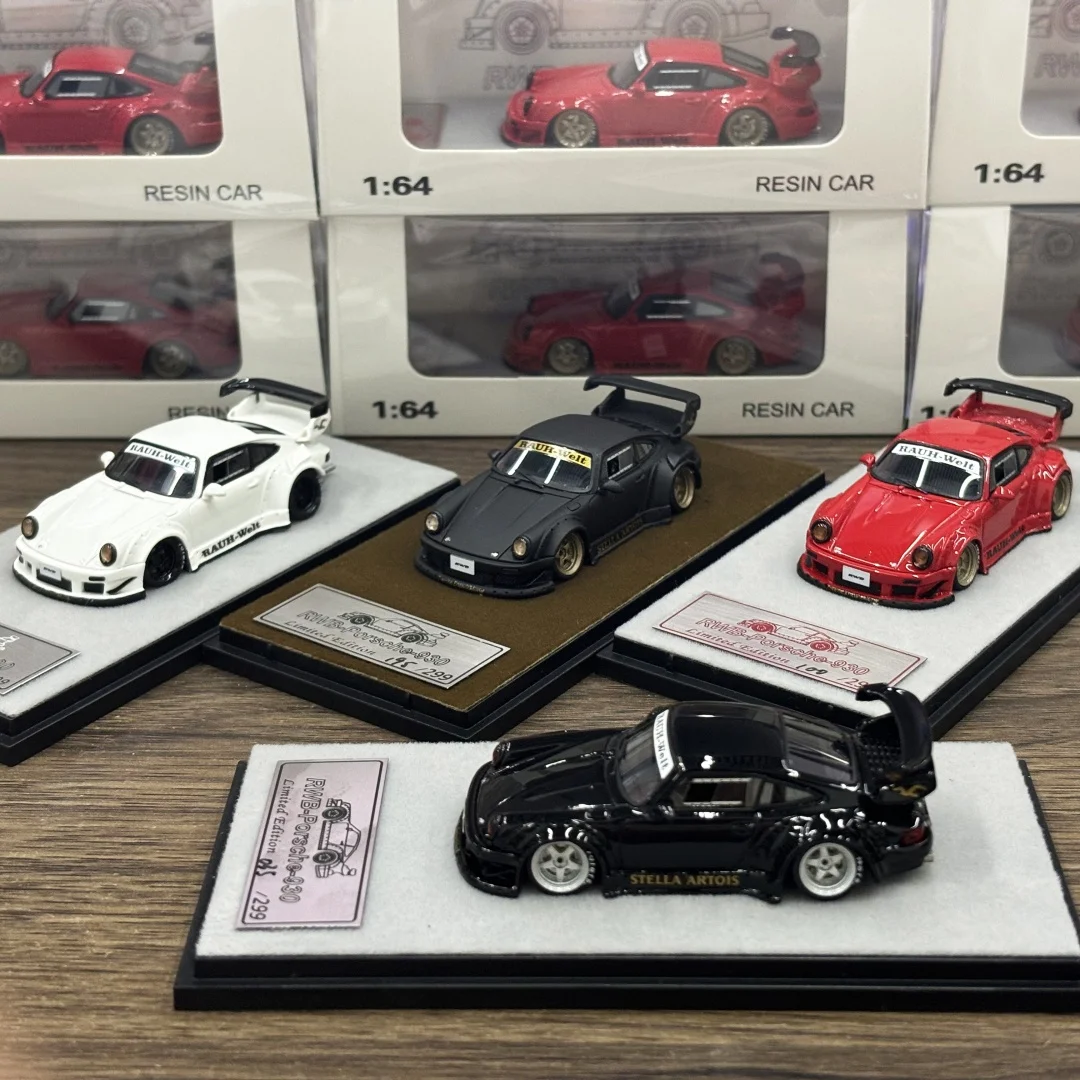 Фото QIDIAN МОДЕЛЬ 1:64 RWB930 Четырехцветная модель автомобиля из смолы в 2025 году №5