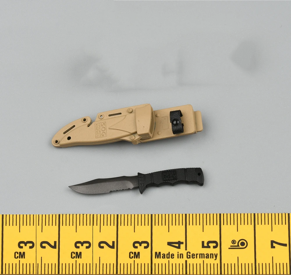 DAMTOYS סכר 78084 1/6 חיל הים חותם SDV צוות 1 פעולה אדום כנפי Corpsman טקטי סכין עם נדן נרתיק PVC חומר עבור בובה
