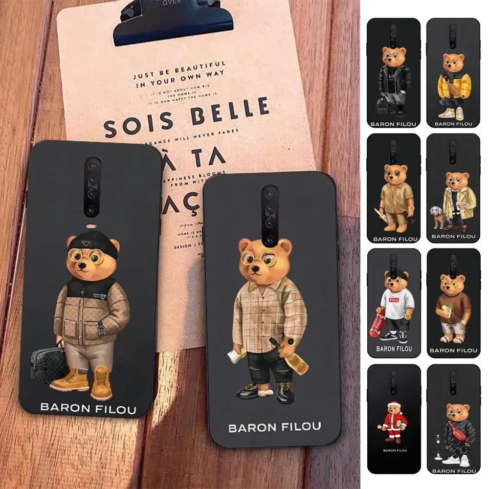 Fashion B-Baron F-Filou Bear Phone Case For Redmi 5 6 7 8 9 10 plus pro A GO K20 K30 K40 F3 Fundas