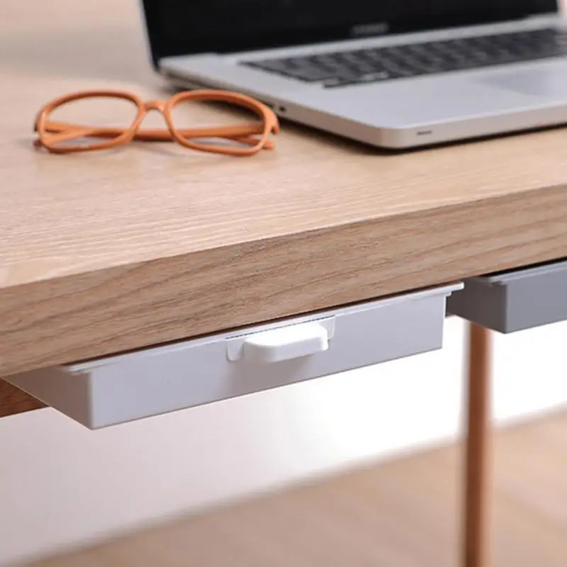 Самоклеящиеся ящики под столом скрытые коробки для хранения органайзер макияжа