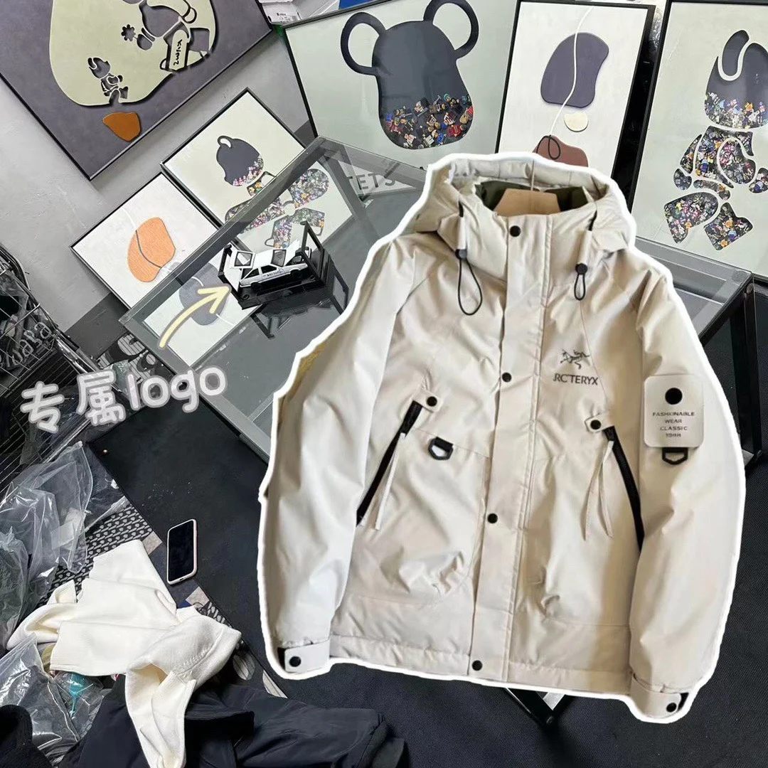 Пуховик ARCTERYX ветрозащитный согреться против морщин Тонкая посадка Зимняя