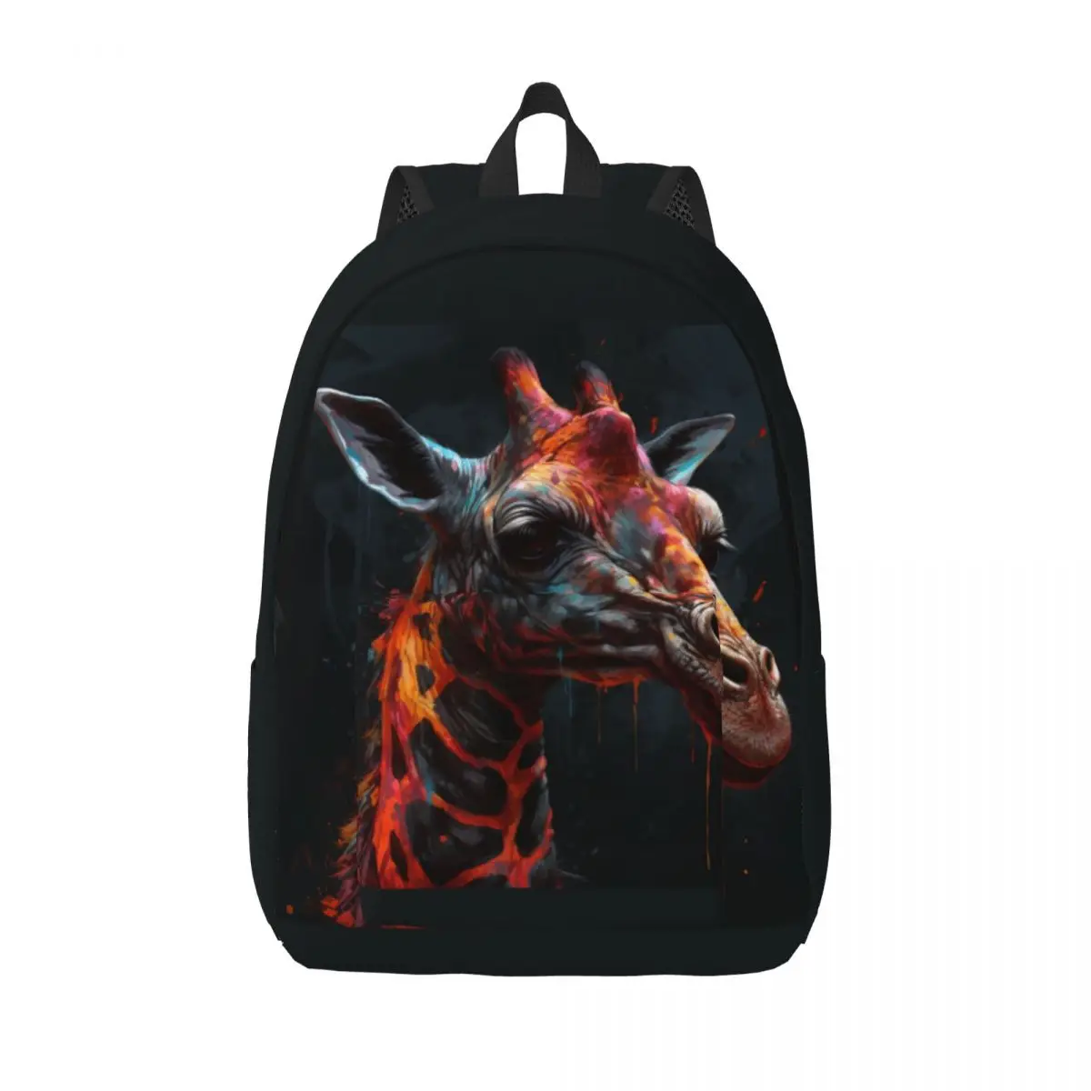

Giraffe Canvas Backpacks Fantastic Grotesque Cool Bag Campus Backpack Large Bags