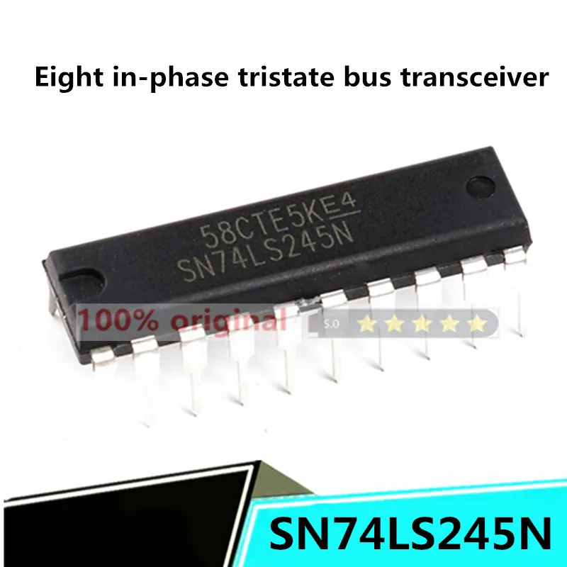 

brand 10 original in-line SN74LS245N 8-in-phase tri state bus transceiver logic chip DIP-20