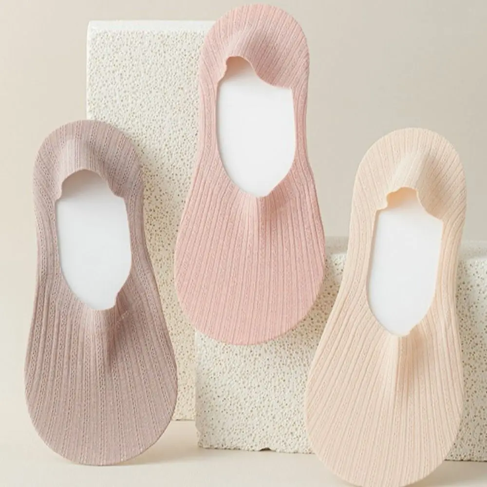 

Summer Shallow Mouth Elastic Invisible Silica Gel Sock Slippers High Heel Shoe Hosiery Women Boat Socks Non-Slip Socks