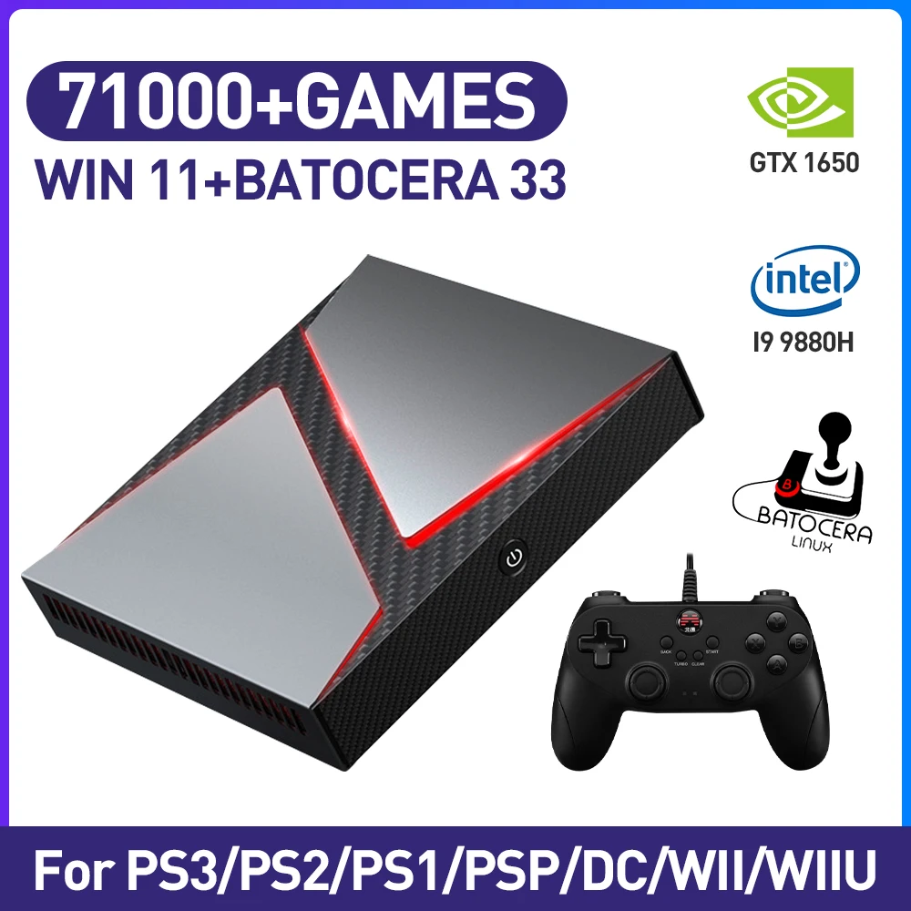 

KINHANK Retro Video Game Console Super Console X G1 Nvidia GTX 1650 4G Graphics with 120000+ Games for PS3/PS2/PSP/XBOX/WII/WIIU
