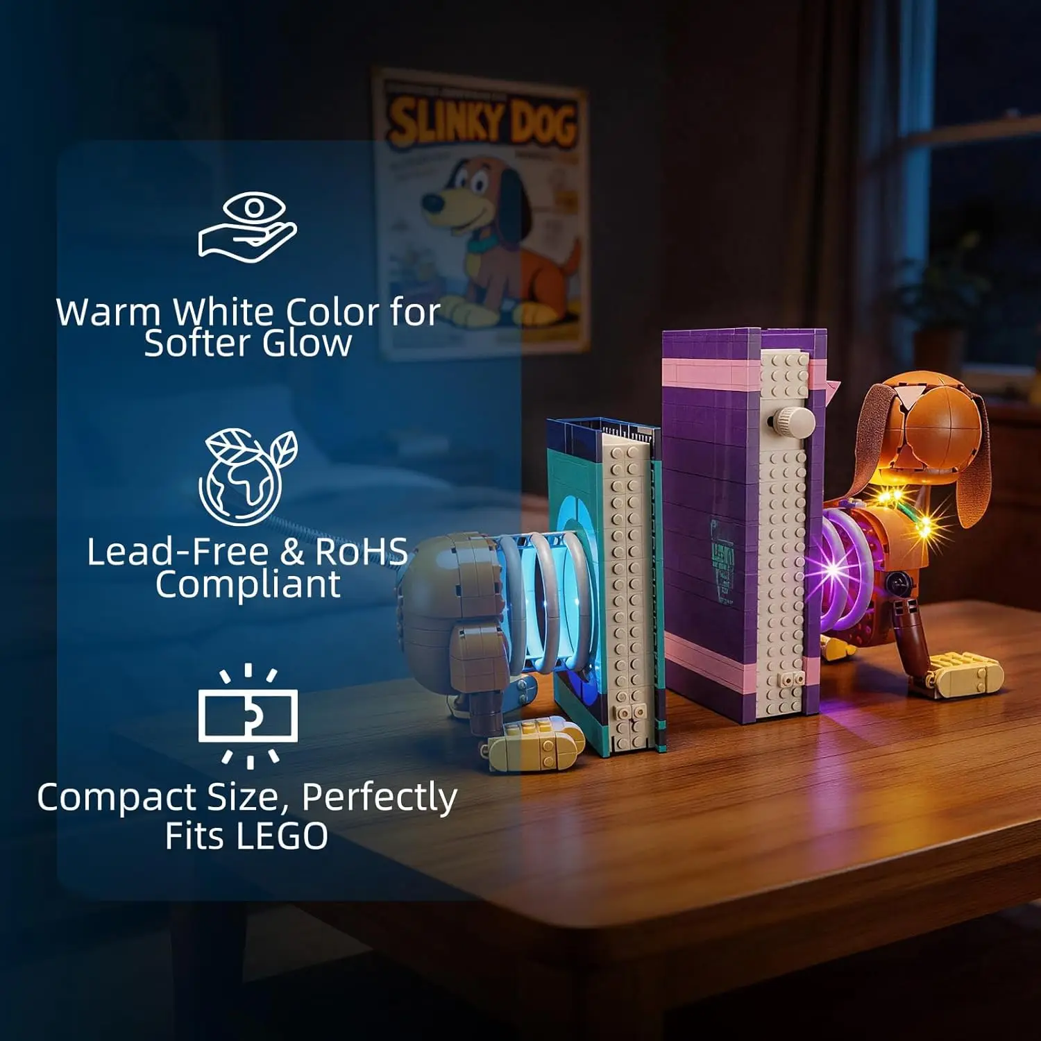 Фото Светодиодная лампа HPROSPER 5V (без модели) для LEGO 43301-Toy Story Spring Dog Bookcase, декоративные светильники с батарейным отсеком №4