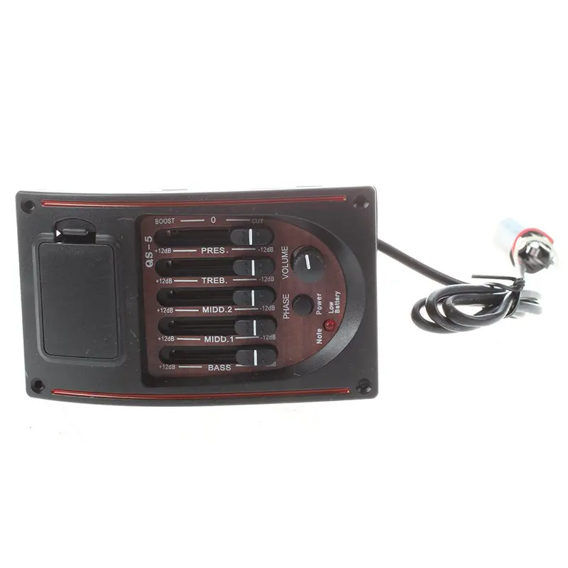 

Acoustic Guitar Pre-wired Preamp 5 Band EQ Tuner Piezo Pickup