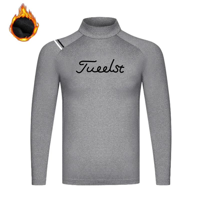 

Американский бренд, одежда для гольфа, мужской плюшевый свитер с круглым вырезом, Модная тонкая поглощающая пот футболка для гольфа
