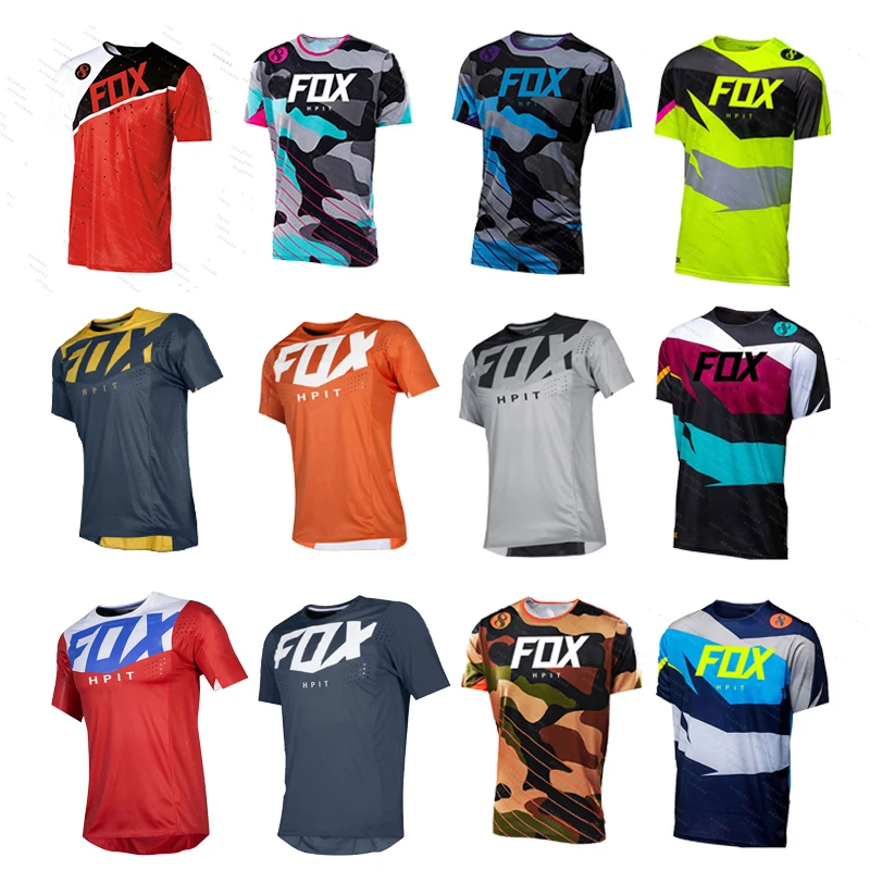 Men's Enduro Short Hpit Fox Jersey Camiseta Mtb Bike Shirt Cycling Team Downhill T-shirt Dh Off-road Bicycle Motocross Maillot