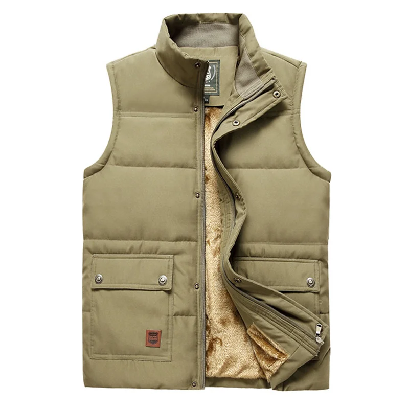 

2023 New Mens Jacket Sleeveless Vests Autumn Multi Pockets Travels Photographer Vest Male Khaki Military Jacket Waistcoat 5XL