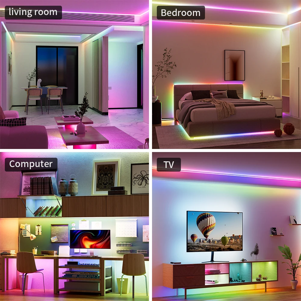 Светодиодная лента PAUTIX Pixel SP511E SP611E, контроллер WS2811 WS2812B, музыка, Bluetooth, Wi-Fi, Alexa, Google Home, приложение IR38, встроенный микрофон (art.: 3920bf570eb8d) - 3920bf570eb8d
