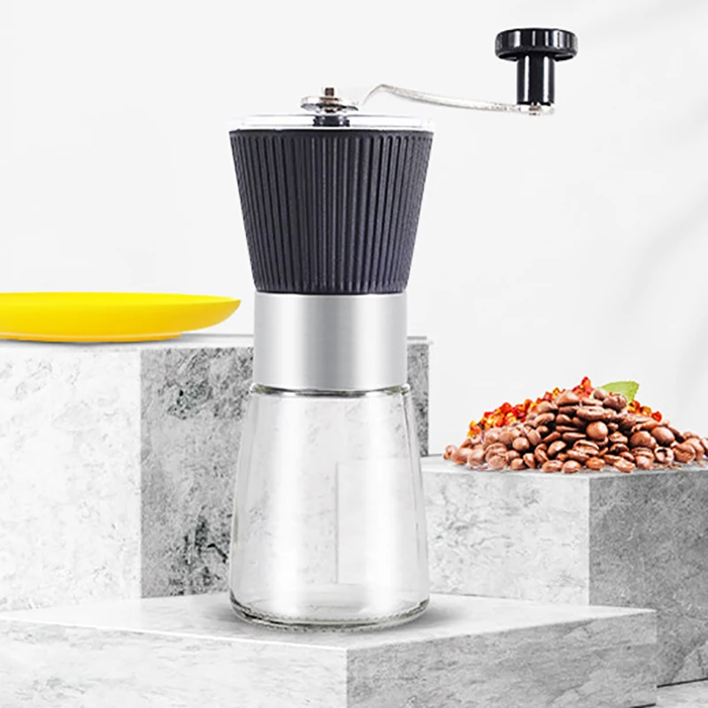 

Ручная кофейная кофемолка, портативная мельница с керамическим сердечником для помола кофе в зернах, простые кухонные аксессуары