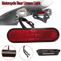 1pc universal motorcycle rear reflector license plate light 3 led number plate light tail red reflector