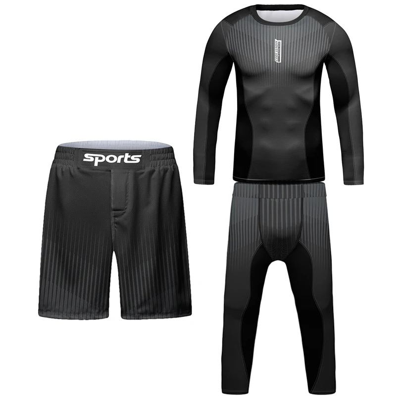 Детский комплект из футболки и брюк для джиу-джитсу ММА с принтом