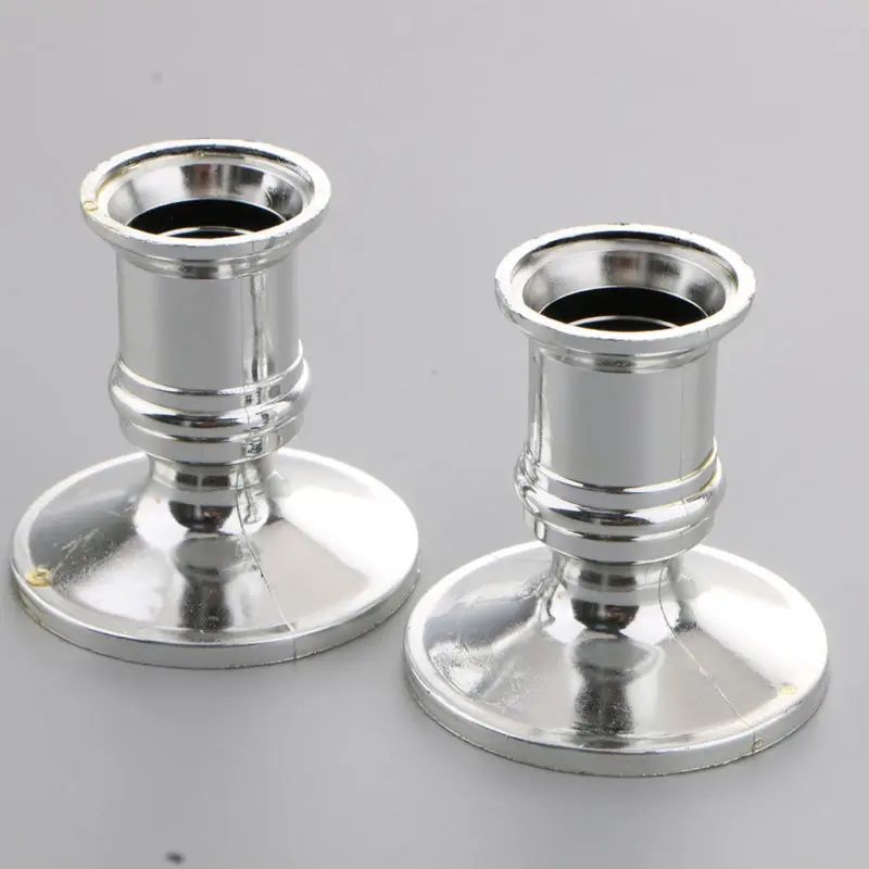 

2pcs Plastic Pillar Candle Base Gift Favor Home Tabletop Decor Electronic Taper Candlestick Holder Accessories