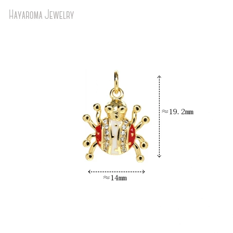 10 шт. медный кулон металлический цирконий золотого цвета оптовая продажа