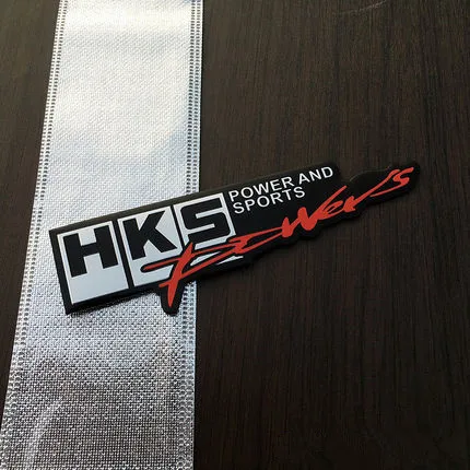 

3D Aluminium Car Sticker HKS POWER Poison Sign Emblem Badge Fender Rear Trunk Grill Decals Auto Modified Accessories Motorcycle