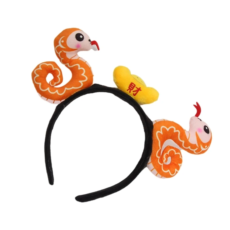 Модный дизайн в виде змеи аксессуар для волос повязка на голову из полиэстера