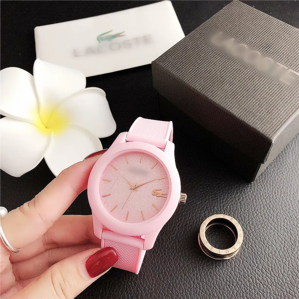 European and American tide brand fashion simple women's watch silicone strap casual men's watch college style personality with q