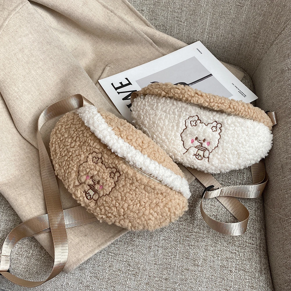 

Трендовая женская сумка 2021, сумка на пояс с милым рисунком медведя, сумки на плечо с бананами, дизайнерская нагрудная сумка, женский кошелек