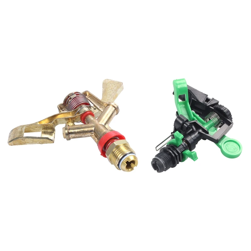 

1/2Inch Dual Connector Zinc Alloy 360 Degree Rotate Rocker Arm Water Sprinkler & Garden Sprinklers Rotating Spray Nozzle