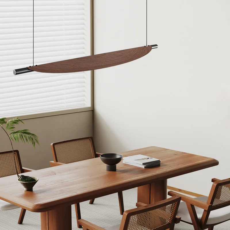 Подвесной светильник из орехового дерева простой стиль бревенчатая люстра