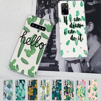 toplbpcs plant cactus phone case for samsung s21 a10 for redmi note 7 9 for huawei p30pro honor 8x 10i cover