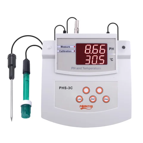 Цифровой PH-метр, Точность 0,01, автоматическая калибровка, настольный тестер температуры/pH с анализатором качества воды ATC для лабораторных аквариумов