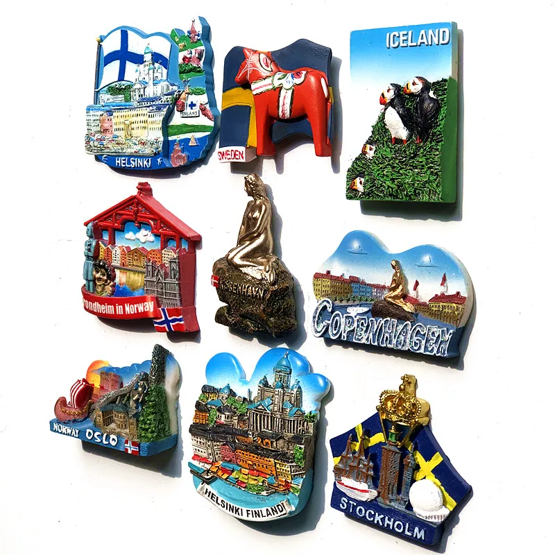 Дания Норвегия Исландия Швеция Финляндия холодильник сувениры-магниты для