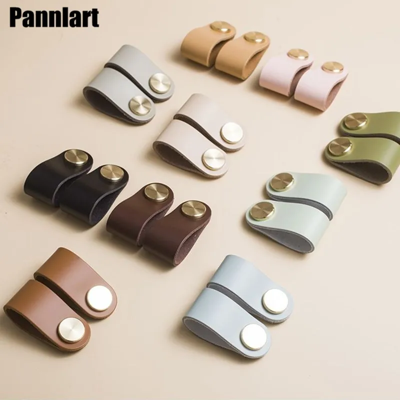 

Pannlart 1 Pc Nordic Soft Leather Drawer Handles Colorful Cabinet Door Knob Wardrobe Cupboard Door Pulls Furniture Door Hardware