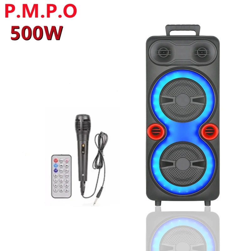 

500W Peak Power Partybox Big Bass Trolley Box Wireless Column Portable Subwoofer Karaoke Bluetooth Speaker Outdoor Caixa De Som