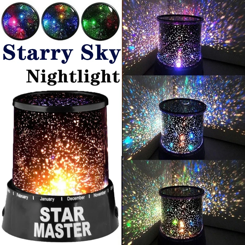 

LED Starry Sky Night Lights Colorful Romantic Amazing Sky Projector Lamp Cosmos Master Christmas Gift For Children Bedroom