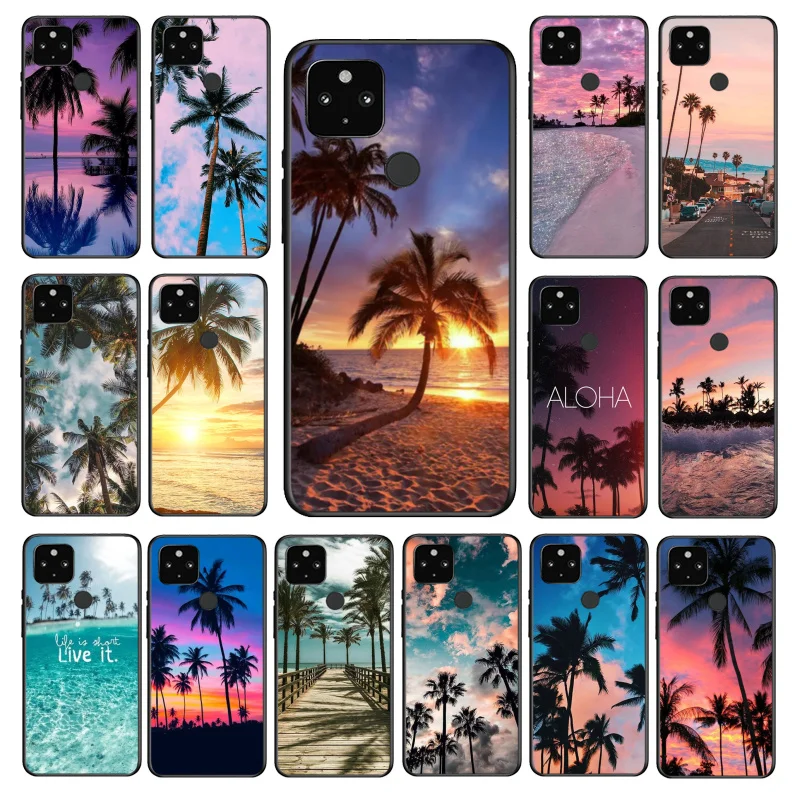 

Palm Summer Beach Sea Phone Case for Google Pixel 7 Pro 7 6A 6 Pro 5A 4A 3A Pixel 4 XL Pixel 5 6 4 3 XL 3A XL 2 XL