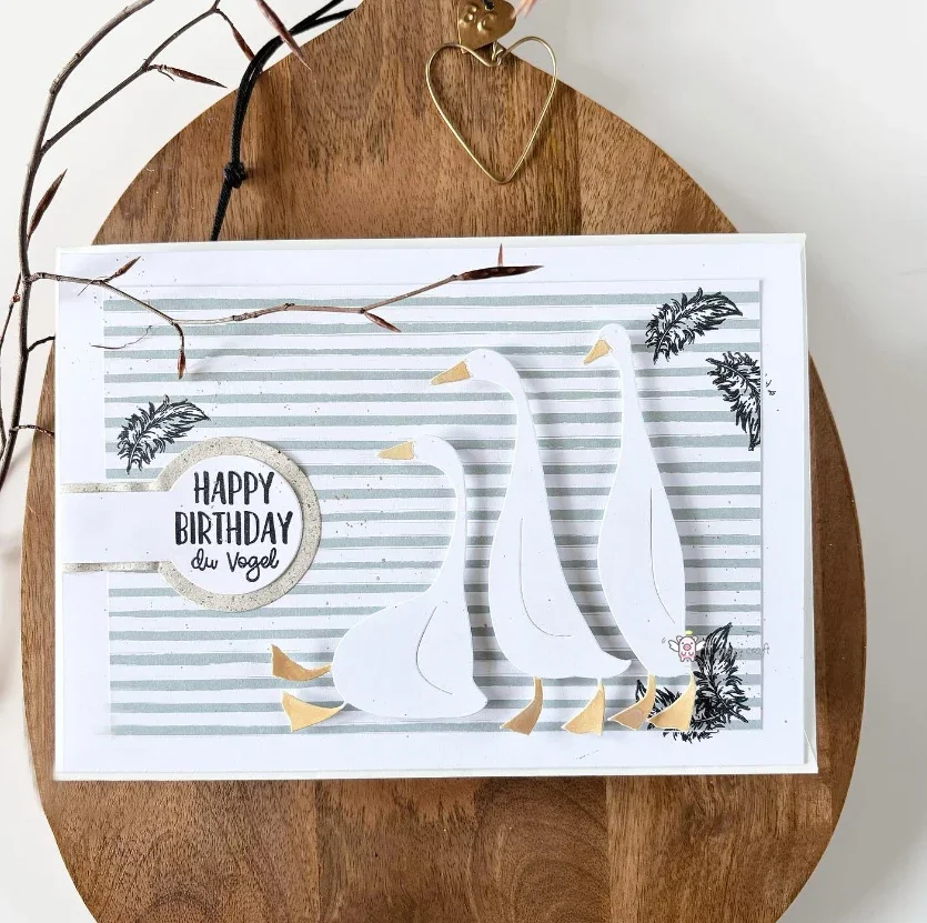 Piggy Craft металлические штампы для резки форма вечеринки шляпа гусь ведро скрапбук