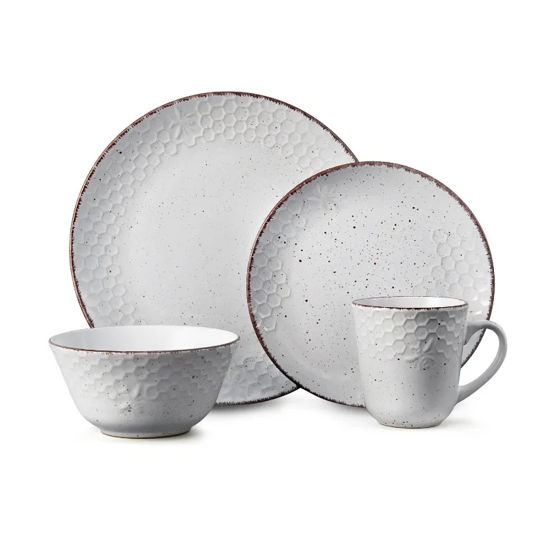 Pfaltzgraff&reg; Bumble Bee White Stoneware 16-Piece Dinnerware