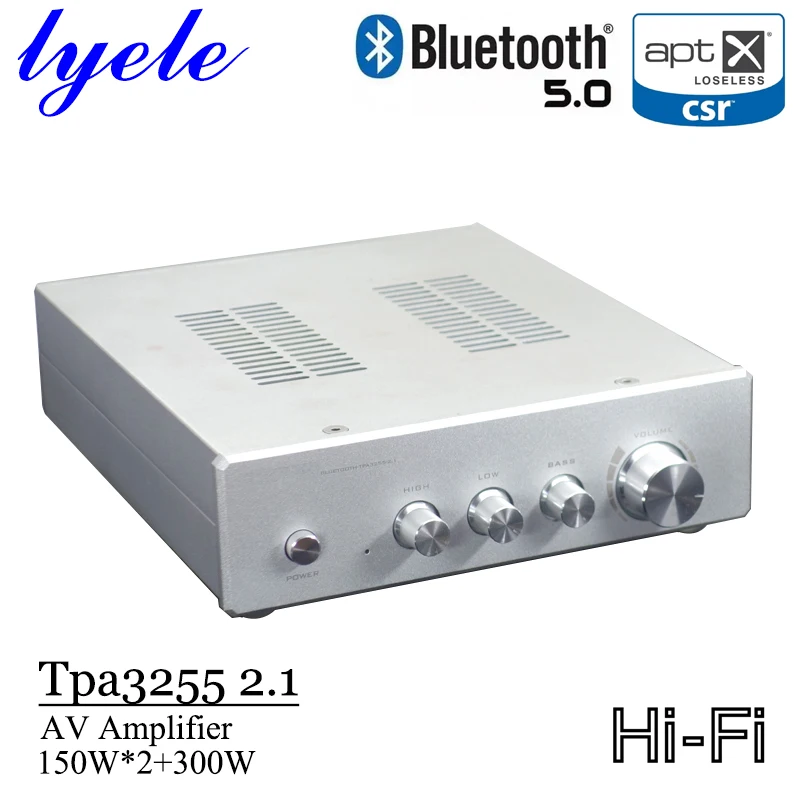 

Lyele Audio Tpa3255 2.1 Hifi Amplifier AV Amplifier High Power 150w*2+300w Bluetooth 5.0 Aptx Dual Chip Subwoofer Ne5532 Amp