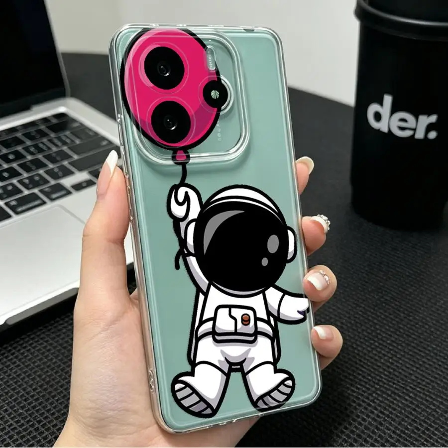 Фото Чехол для Xiaomi Redmi Note 15 10S 14C 12 13C 9 10 11 12S Note 13 14 Pro Plus 11S A4, мягкий чехол для телефона с рисунком астронавта №4