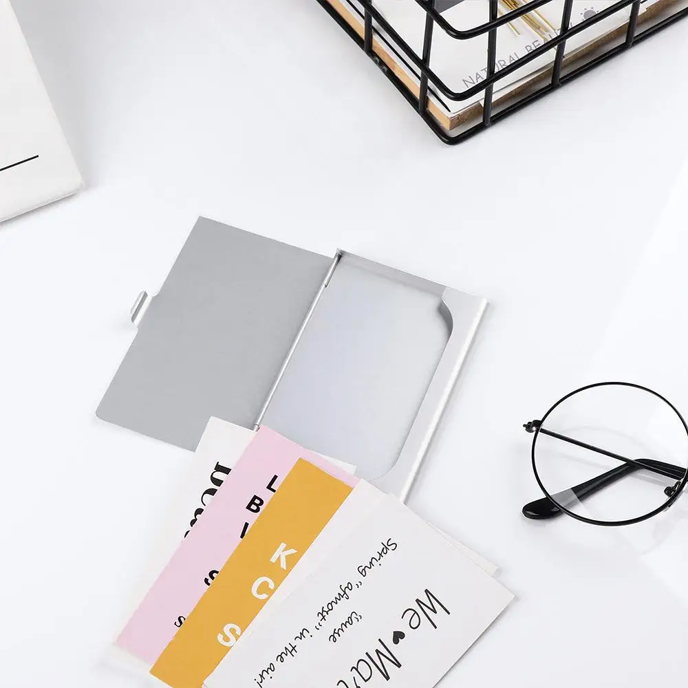 

Cover Hot Selling ID Silver Box Credit Waterproof Card Case Business Namecard Clip