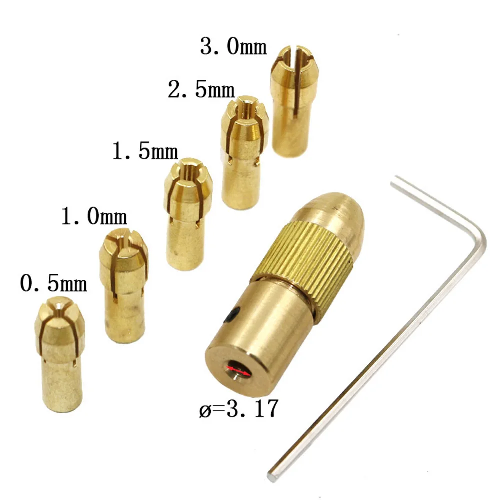 

7pcs/set 2.35/3.17mm Brass Dremel Collet Mini Drill Chucks For Electric Motor Shaft Drill Bit Tools Metal Drills Chuck Adapter