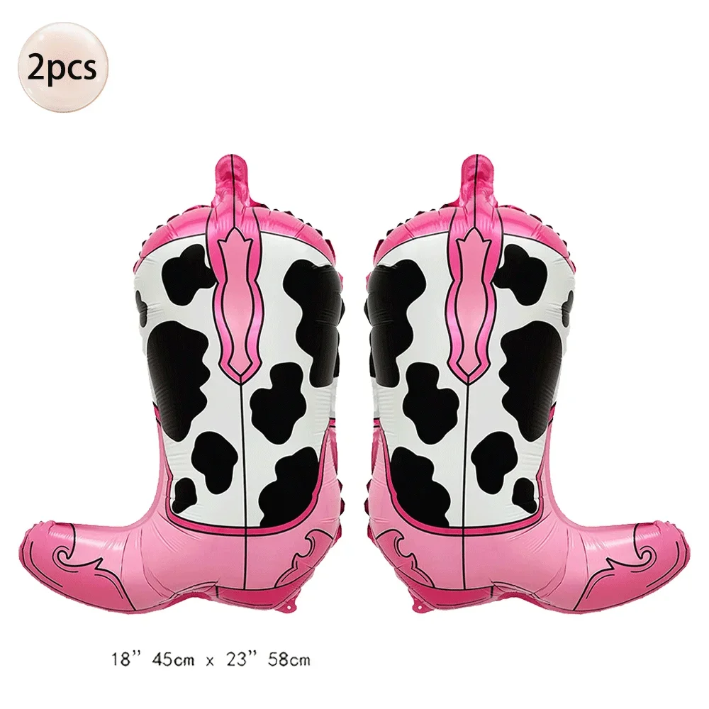 

2 шт., розовые фольгированные шары в стиле вестерн