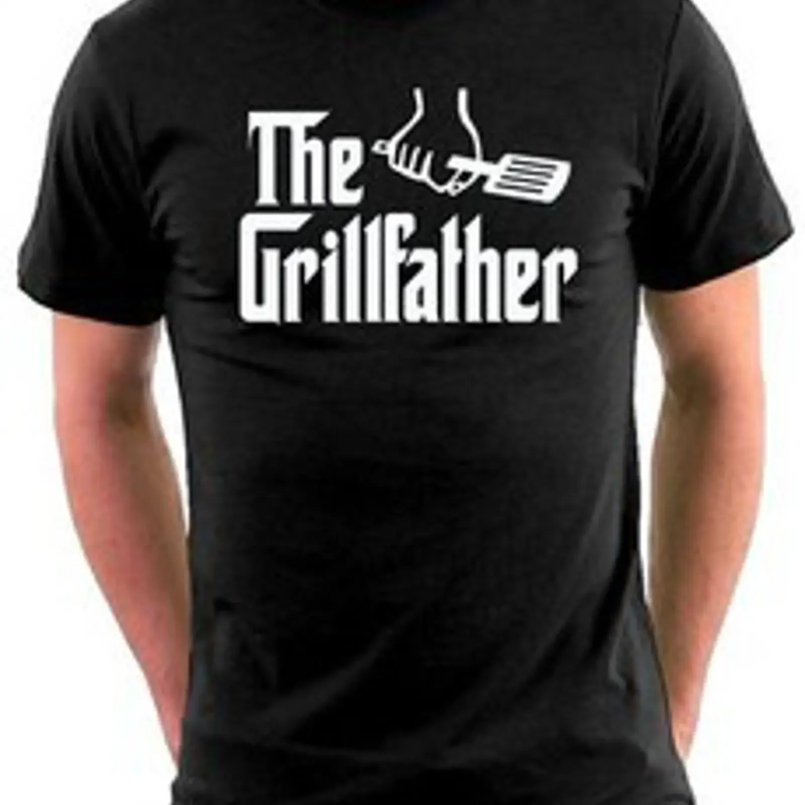 Фото Футболка The Grillfather в винтажном стиле, стильная дизайнерская одежда для мужчин, повседневный универсальный топ для ежедневной носки, эластичный. №1