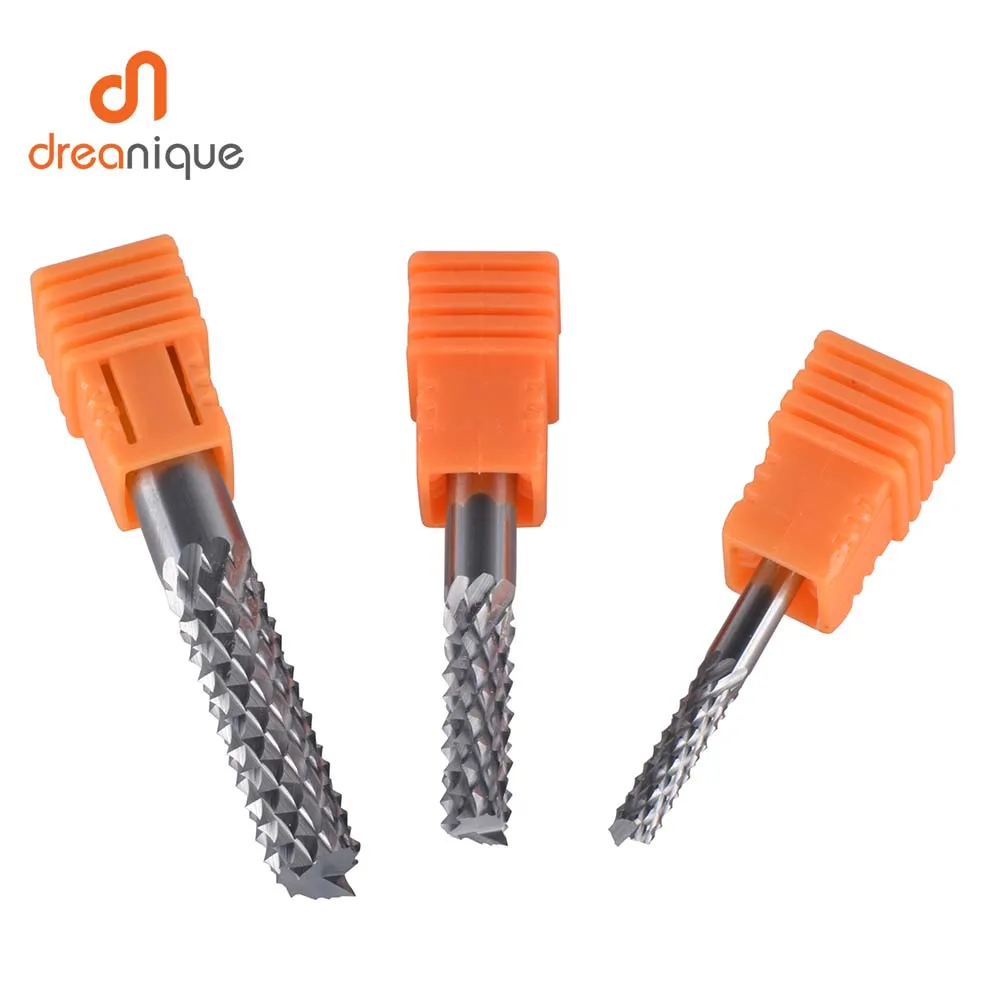 Фото Dreanique 1 шт. твердосплавные фрезы для кукурузы 3,1 мм, 4 мм, 6 мм, 8 мм, концевые фрезы для дерева, печатные платы, фрезерные инструменты из углеродного волокна №4