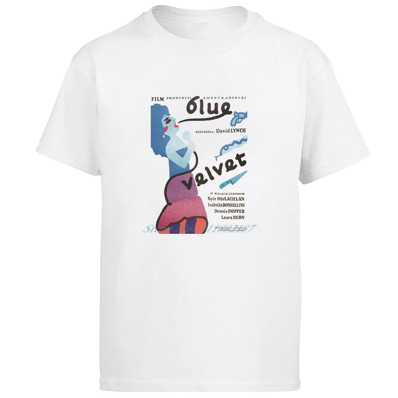 

Blue Velvet Fashion graphic t shirts Short Sleeve t shirt for men Harajuku Streetwear Summer Men's clothing