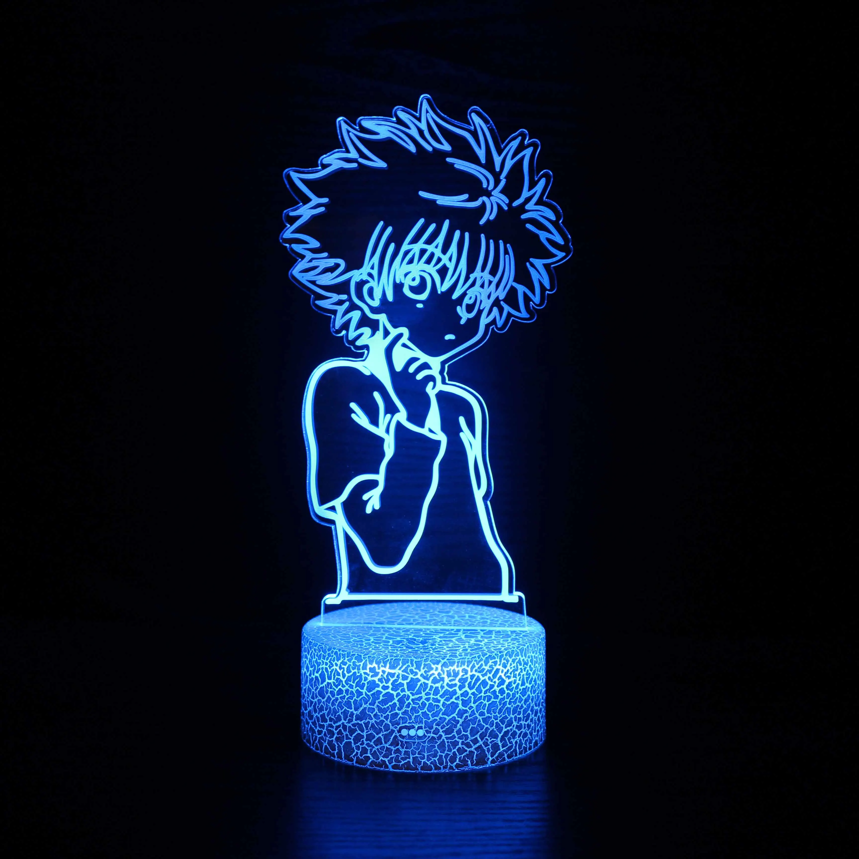 

Cartoon Hxh Nightlight 3D Chrollo Illusion Lamp Cute Killua Figure Lights LED Acrylic Carving Hisoka Pose Lamp for Child Bedroom