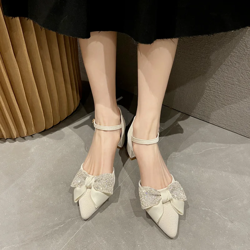 

Женские босоножки с открытым носком, однотонные Повседневные Удобные сандалии на среднем каблуке, лето 2023