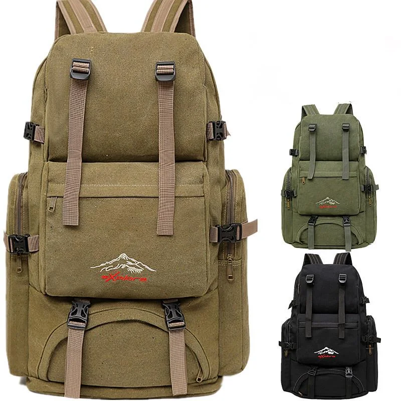 Холщовый рюкзак для мужчин вместительный уличный дорожный альпинизма рабочий