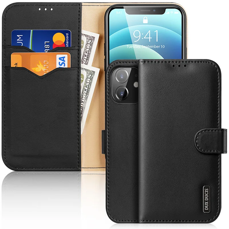 Dux Ducis Original Luxury Genuine Leather Wallet Case For Iphone 13 12 11 Pro Max Card Holder Phone Cover For Iphone 8 7 Se 2020