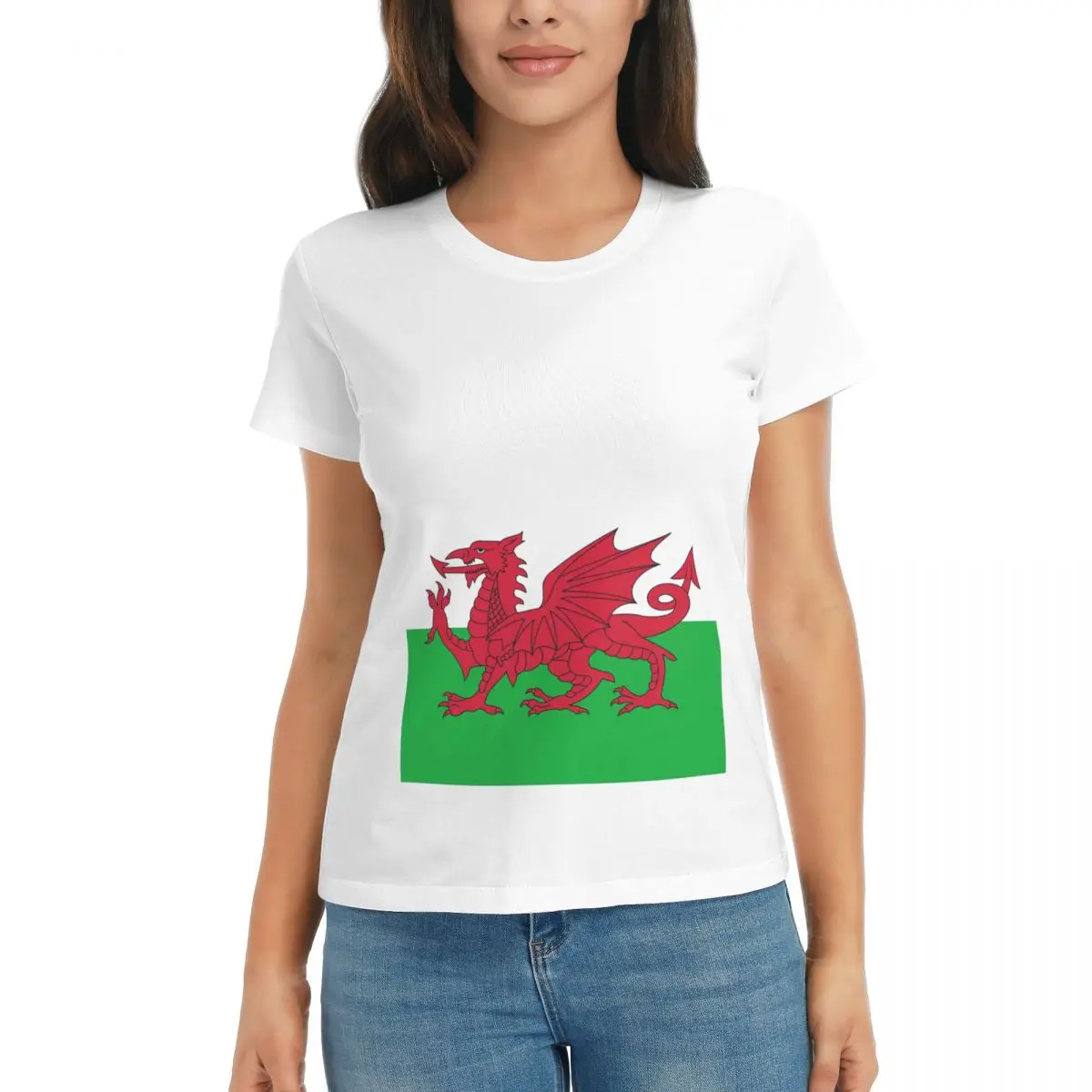 

R333 Welsh Flag Mini Skirt Movement Tshirt High grade Activity competition White Vintage Eur Size